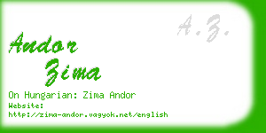 andor zima business card
